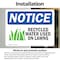 Signmission Recycled Water Used On Lawns Sign With Symbol, 5 in W x Rectangle, Vinyl Decal OS-2PACK-NS-D-35-L-18006 - alternate 3